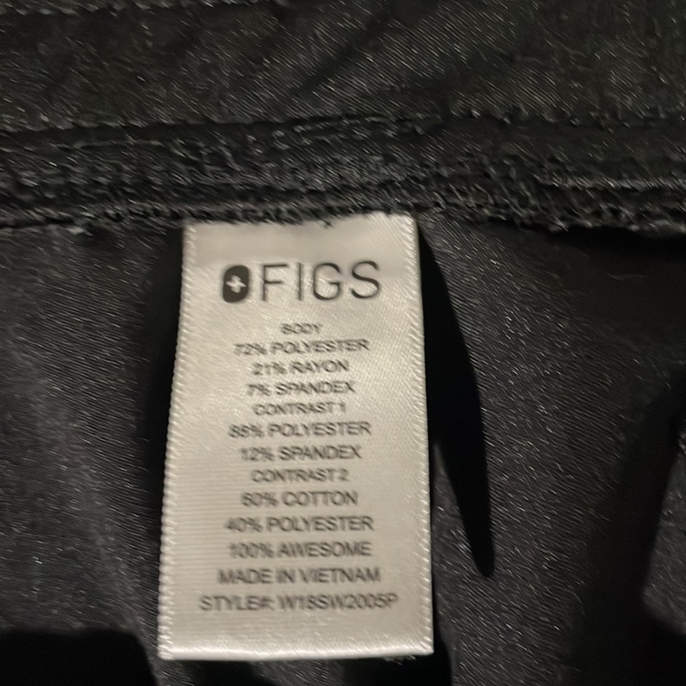 Figs Technical Collection Cropped Black Pants Xl - image 5